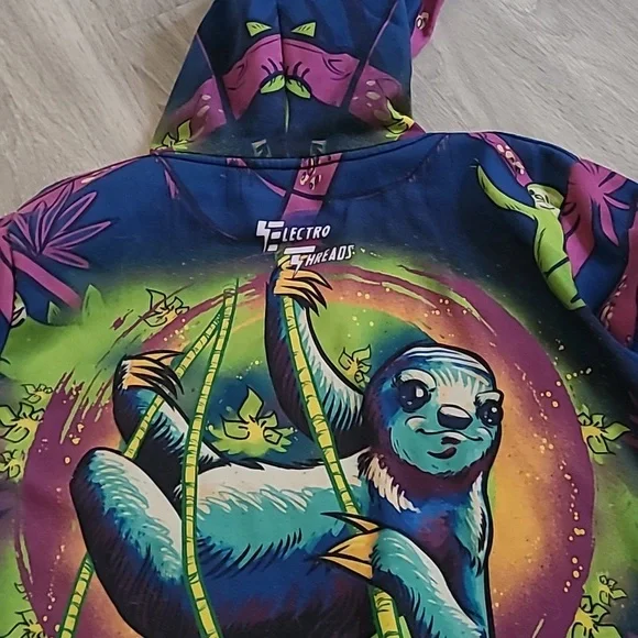 Electro Threads Sloth Hoodie - Picture 6 of 6